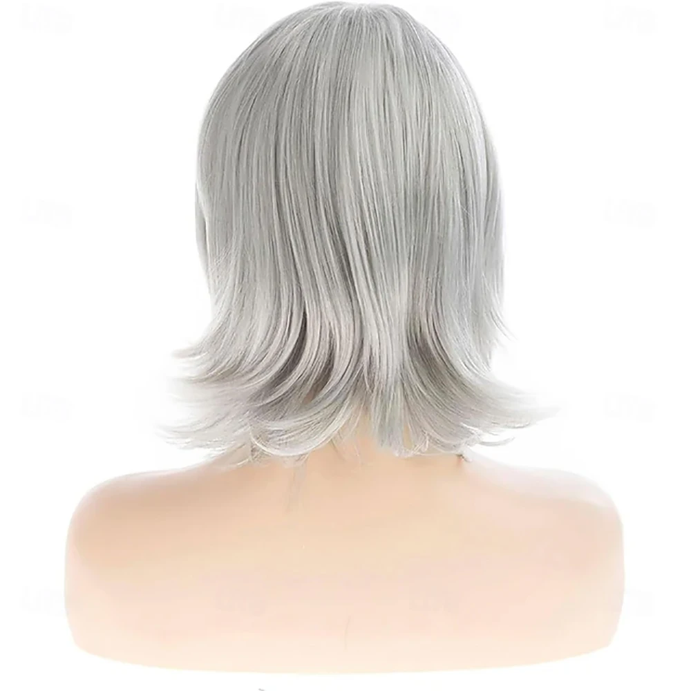 Synthetic Hair Wig Short Grey Wig