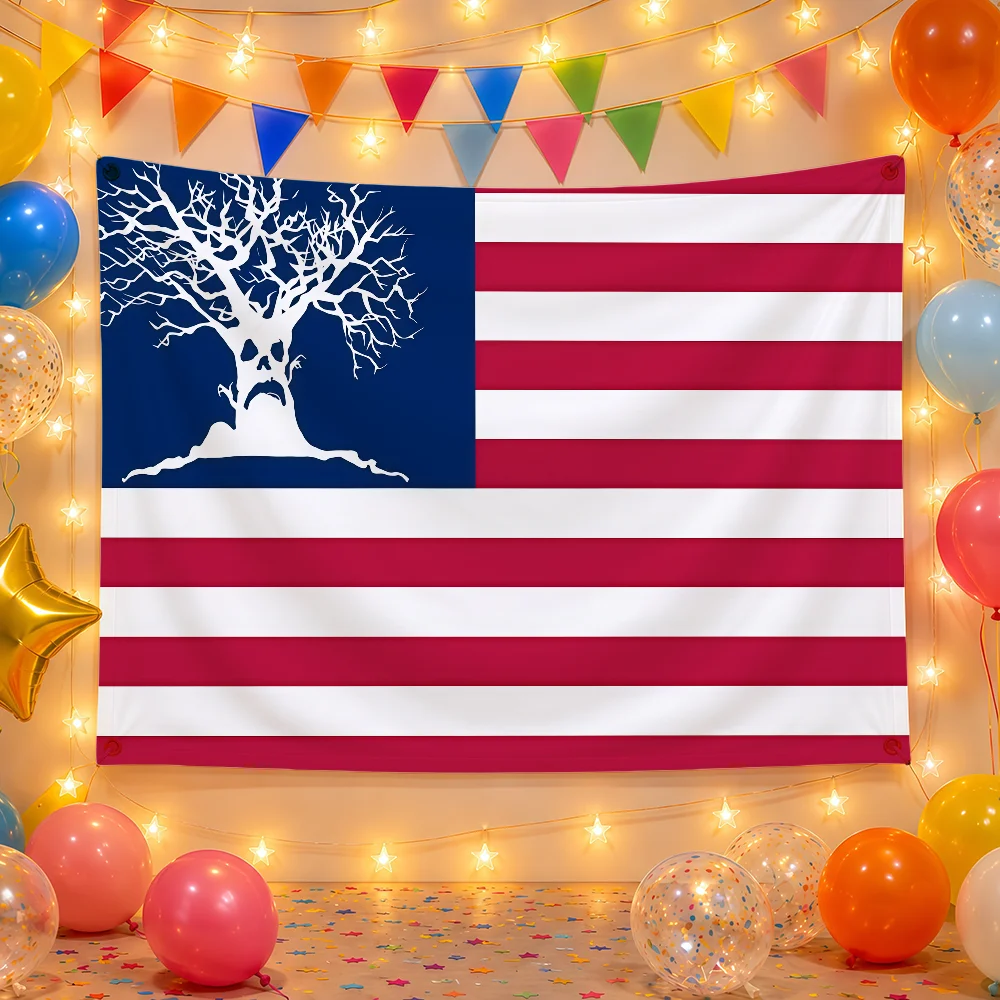 H-haunted M-mound H-harold T-tree flag Decorative Home Yard & Garden Decor Banner - Indoor Outdoor Wall Hanging Flag