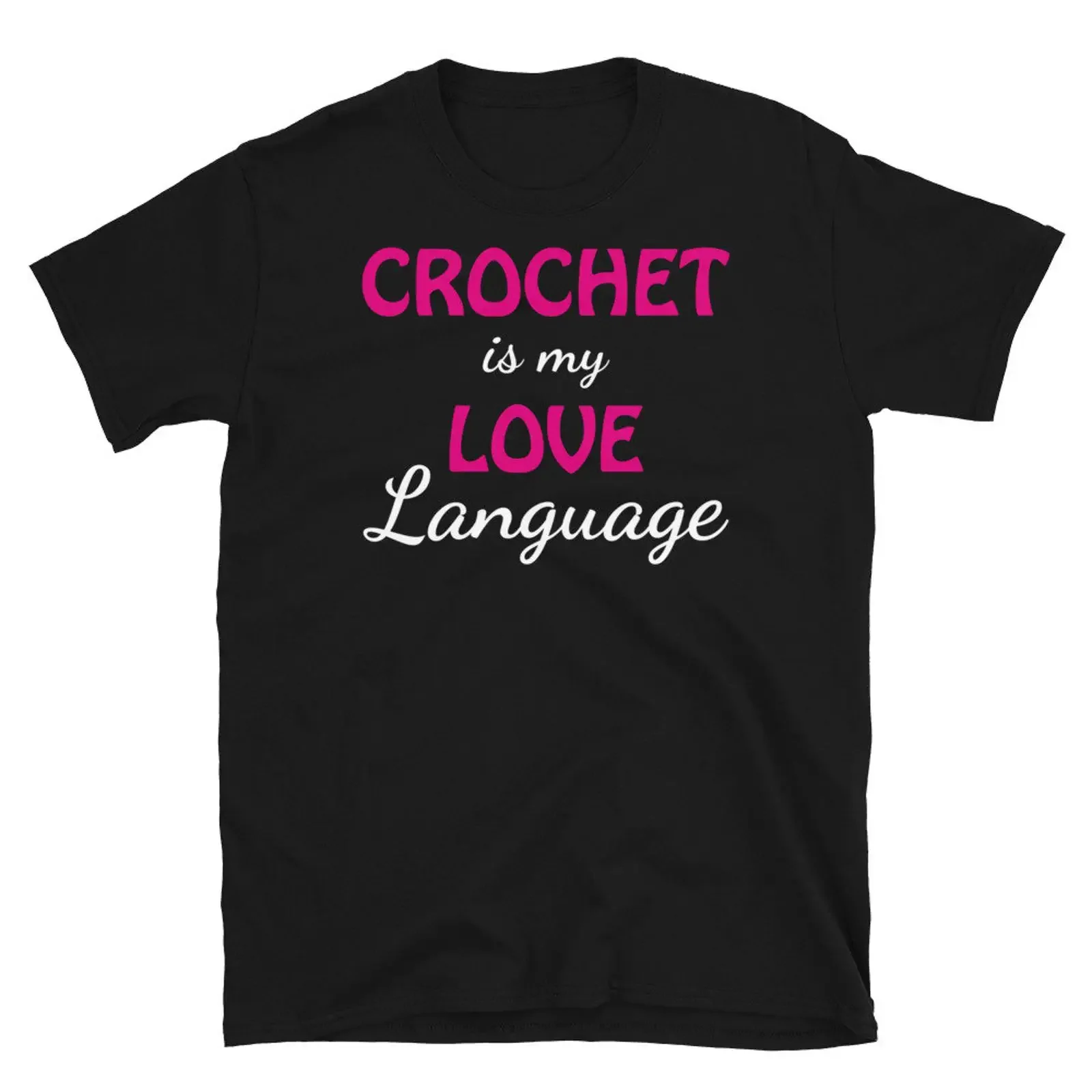 Crochet Is My Love Language T Shirt for Crocheter Addict Funny Lover Casual vintage Washed Soft Versatile Breathable graphic