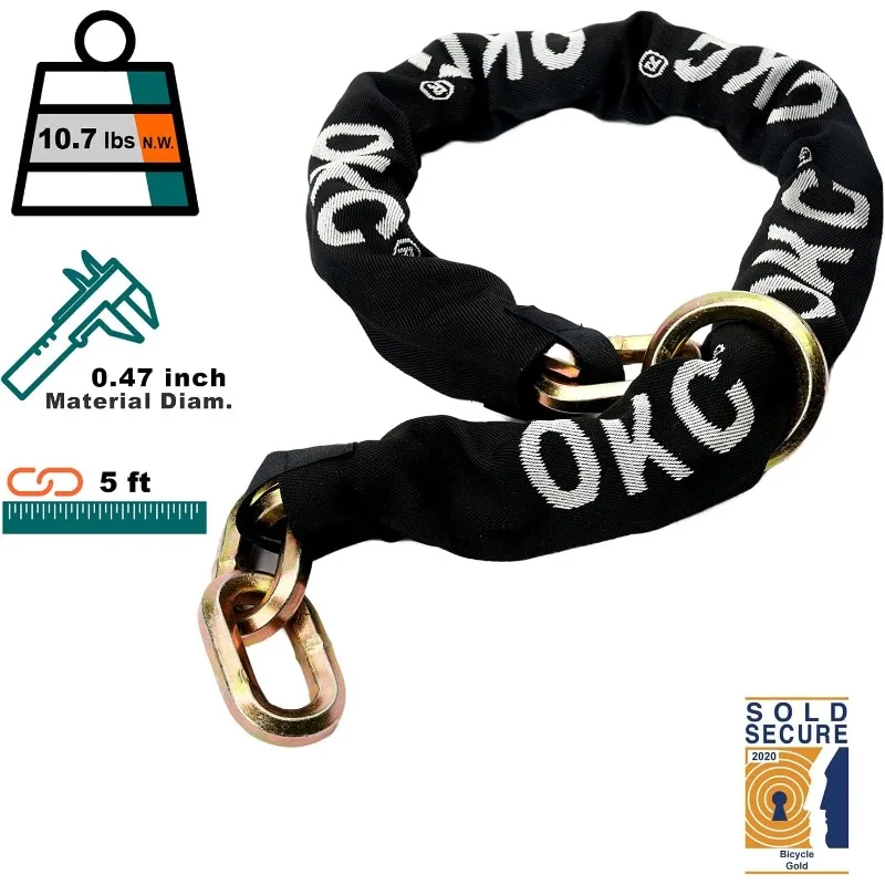 Maximum Security Chain, 10 lbs, 5' x 1/2