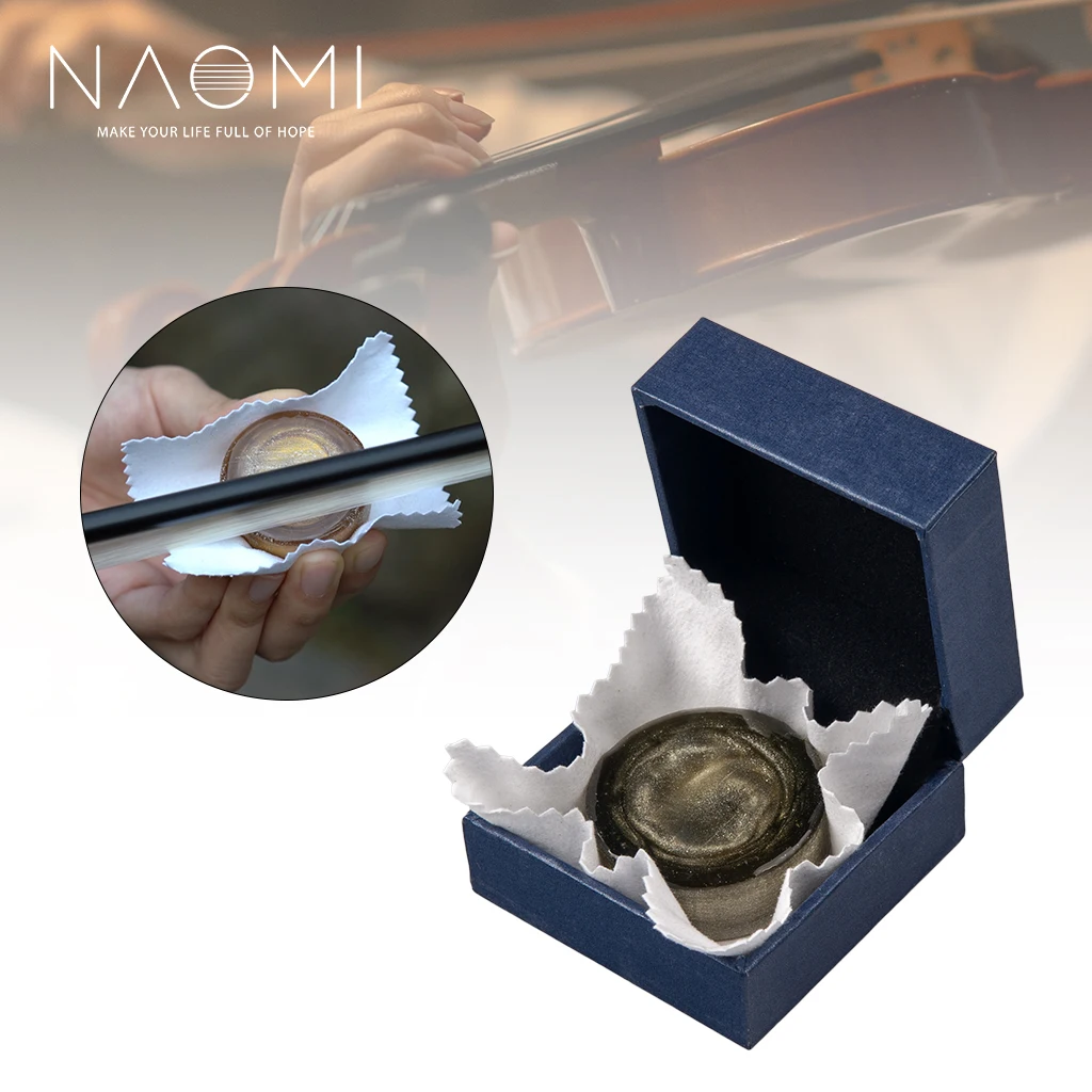 

NAOMI Round Violin Rosin With Silver Flecks String Resin Low Dust Strong Adhesion And High Sensitivity For Fiddle Bow Horsehair