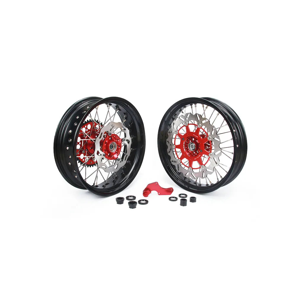 JFG CR125 CR250 CRF250R CRF450R CRF250X 7075 Aluminum Spoked Front Rear Set Wheels Set for HONDA