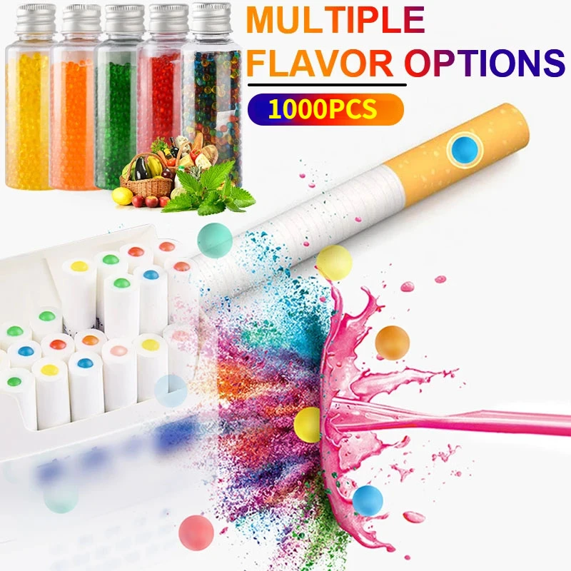 1000PCS DIY Mix Fruit Various Menthol Popping Capsule Smoking Sigarette Popping Capsules Burst Beads Smoking Holders Accessories