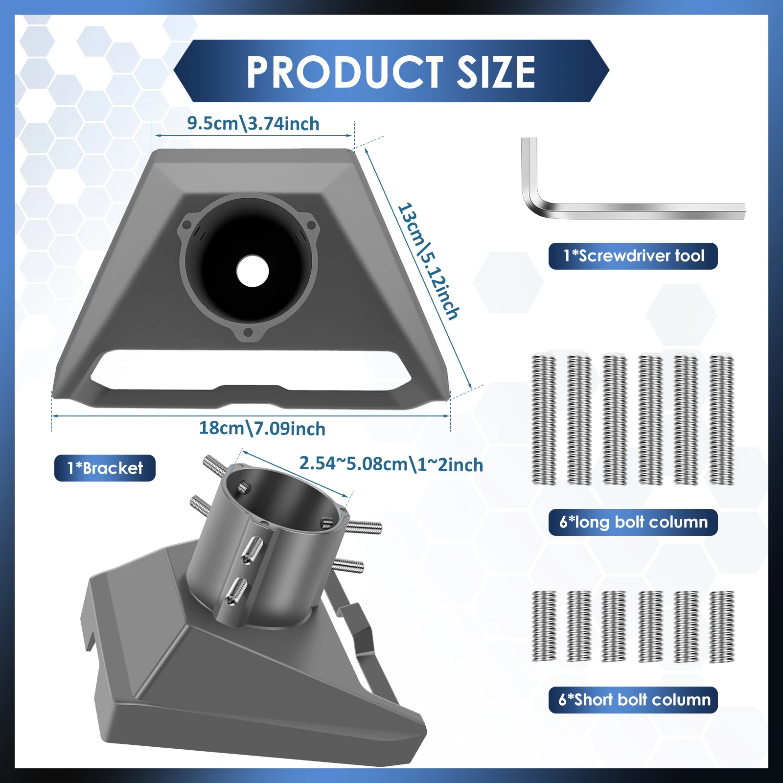 Pipe Adapter for Starlink Gen 3 Mount V3 Dish Kickstand Metal Pole Mount Kit for 1