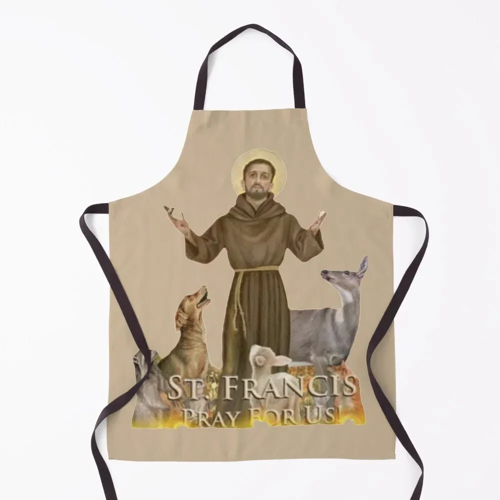 

Saint Francis of Assisi, Francis of Assisi, friar, san Francesco Apron chef costume Kitchen Supplies Kitchen New 2022 Year Apron