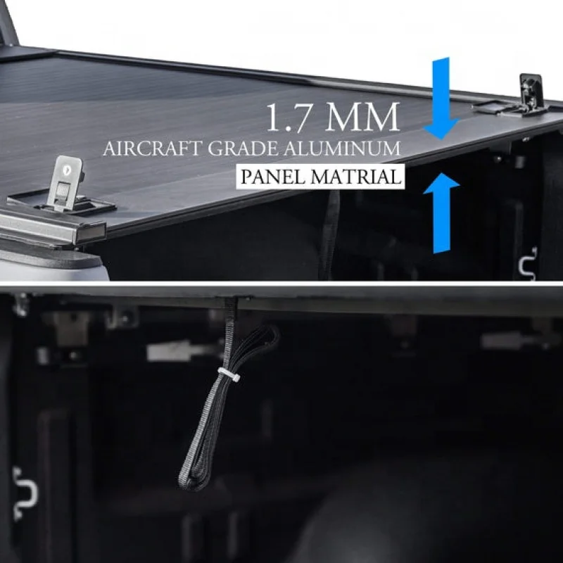KV8805 Manual Hard Aluminum Retractable Roller Shutter Tonneau Cover, No-Drill Waterproof Lockable Roller Lid Custom Fit 2005-20