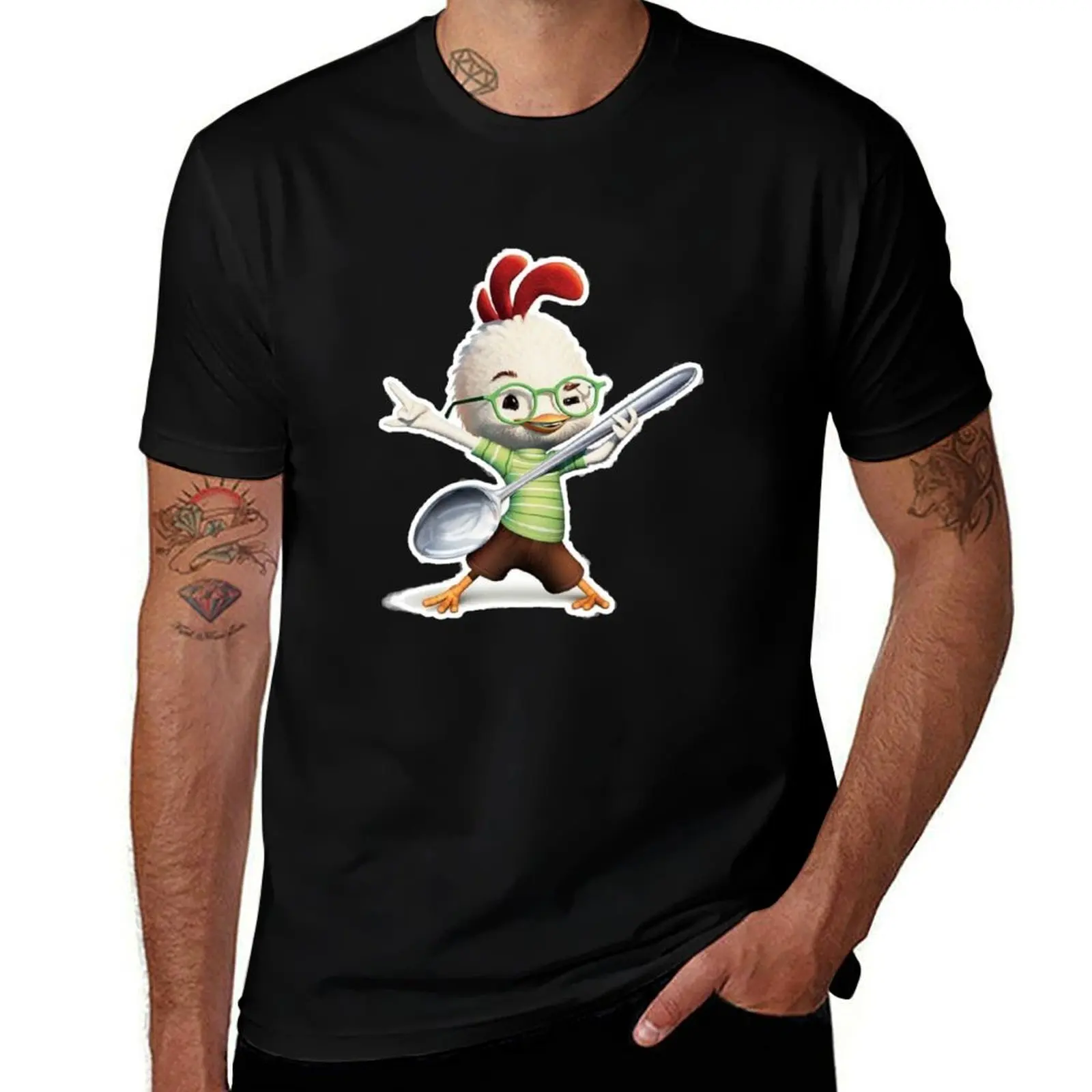 Chicken Little Dancing Sticker T-Shirt Plus Size Outdoor Casual Top T-Shirt