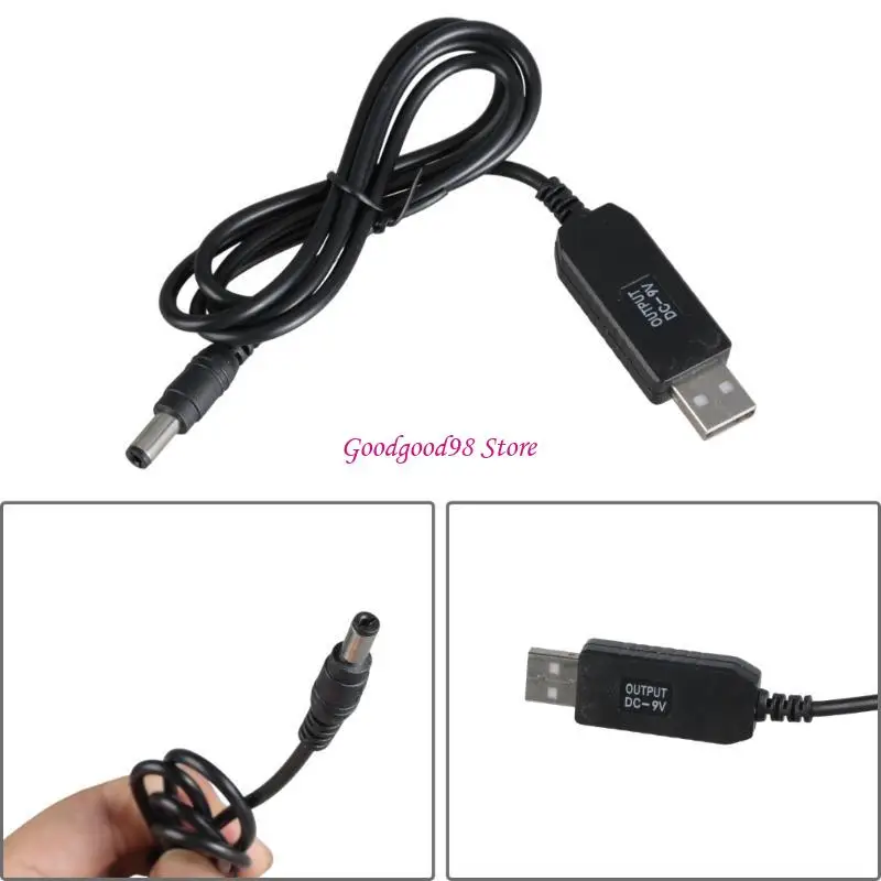 USB to DC5.5x2.1mm Step Up Cable for Charging Wireless Speakers and More W8EC