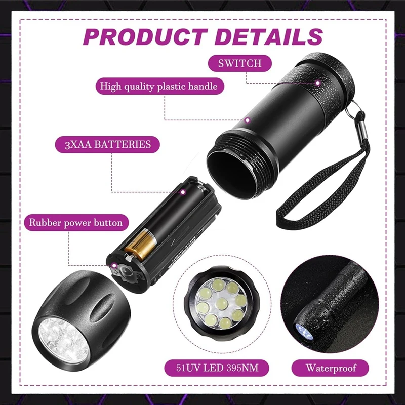 4 Pcs Ghost Huntingequipment Kit Includes 1Digital Voice Recorder 2 LED Light Up Pet Cat Ball 1 Black UV Flashlight,8GB