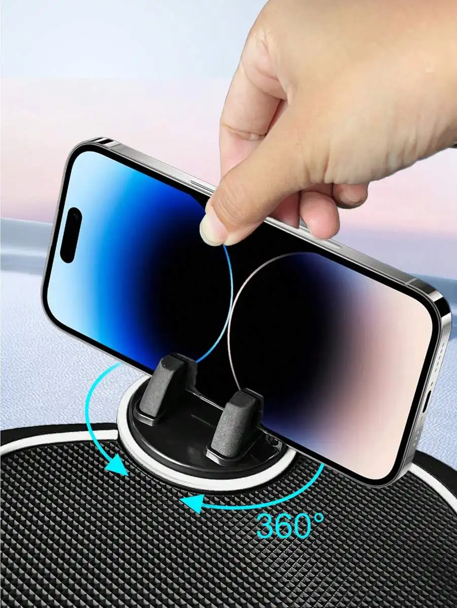 

360 Degree Rotating Car Dashboard Anti-Slip Pad Phone Holder For iPhone Android Smartphones