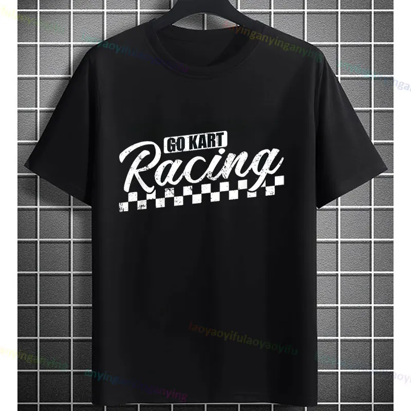 Racing Funny Go Kart Race Mom Dad Gokart Driver Graphic T-Shirt Fashion Casual Wear Short-sleev O-neck 100% Cotton Tshirt