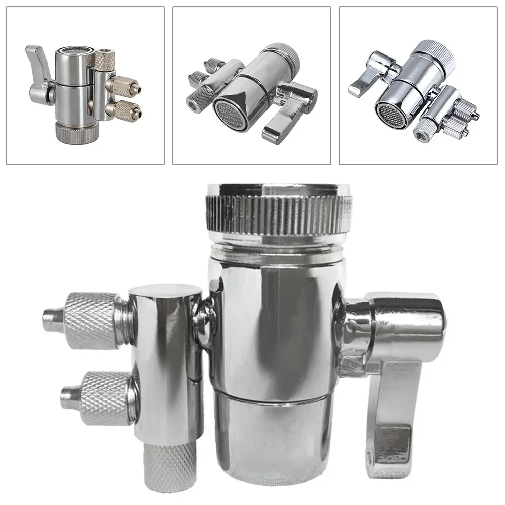 Two Way Faucet Adapter Diverter Valve For Water Filters Purifiers 1/4inch Tubing Shower Faucets Water Separator Kitchen Parts