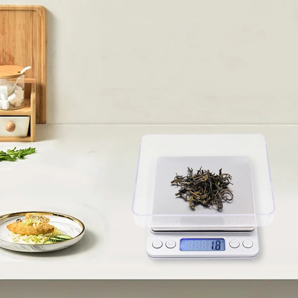 0.5/2/3kgX 0.1g USB/Chargable Digital Kitchen Scale High Accuracy Mini Stainless Steel Scale Electronic Gram Scale Kitchen Gadge