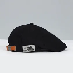 Bawełniane czapki z daszkiem dla mężczyzn czapki berety brytyjski styl zachodni bluszcz czapka klasyczna zimowa kobieta Vintage lniany beret