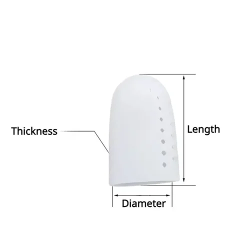 Imagen 2 del producto Protectores de dedos transpirables blancos, almohadillas para juanetes, cojines, protectores de dedos grandes, cubiertas de dedos de silicona para protección de uñas encarnadas