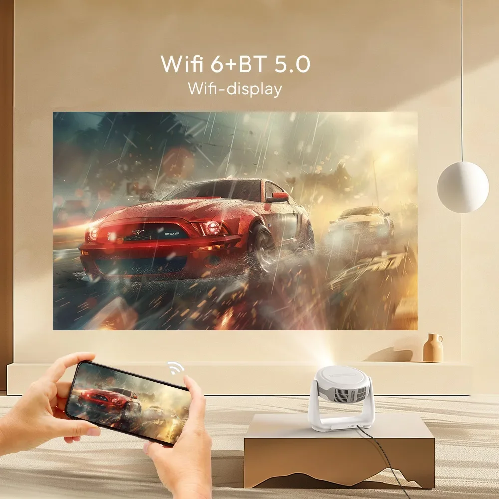 BYINTEK  A10 3D 4K Business  Education Projector 3LED DLP HD  Full Wifi Projector With Battery For Gift present lamp design