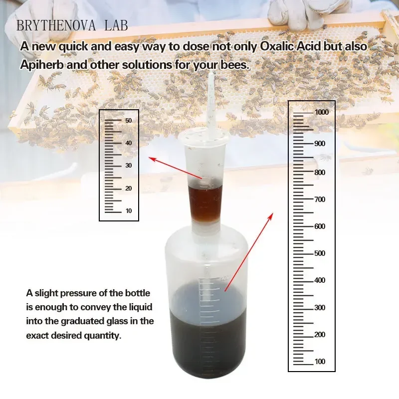 Beehive Automatic Oxalic Acid Dose Distributor Beekeeping Acid Dropping Disinfection Bottle and Sterilization Dose Bottle