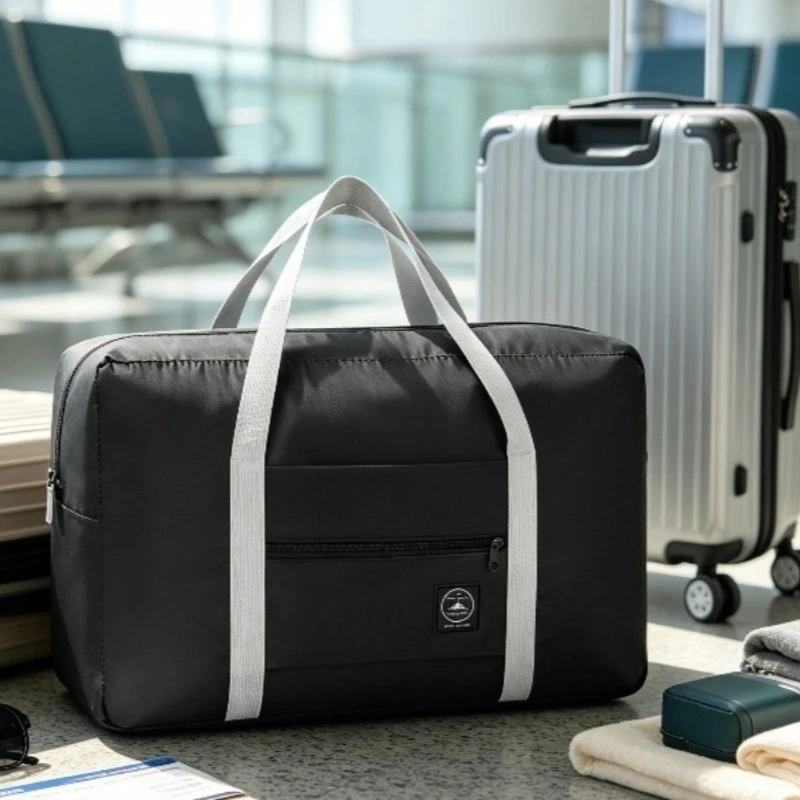 1pc Folding Storage Bag, Multi-functional Large Capacity Travel Bag, Airplane Bag, Moving Luggage Bag, Carry on Luggage