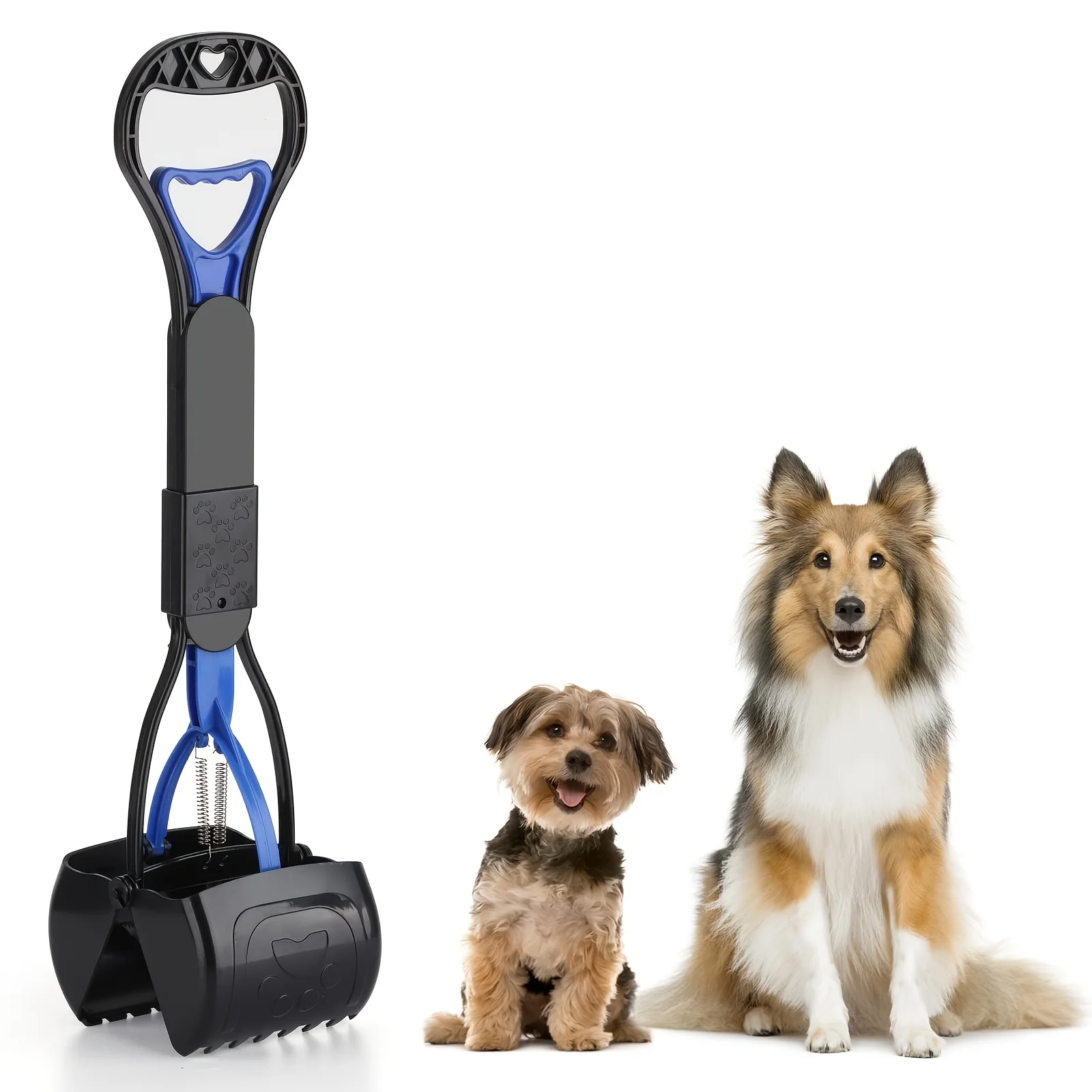 1pc Durable Pet Poop Shovel, Long Handle Design, High Strength And Durable Spring, Foldable for Easy Setup