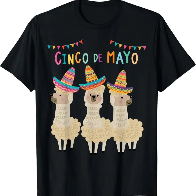 NEW! Cinco De Mayo Llama Fiesta Ultimate Party Vibe May 5th Tee - Made In Usa