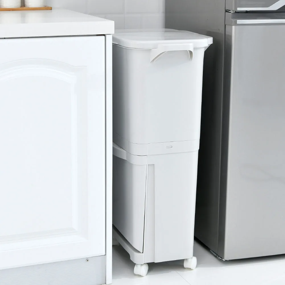 【Lifeideas】38L 2 Compartment Pedal Recycling Waste Bin for Kitchen