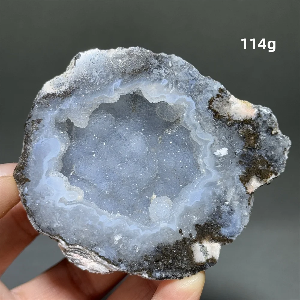 Agate Crystal Cave Egg-Shaped Natural Mineral Specimen Meditation Therapy Reiki Witchcraft Collection Home Decoration Gift