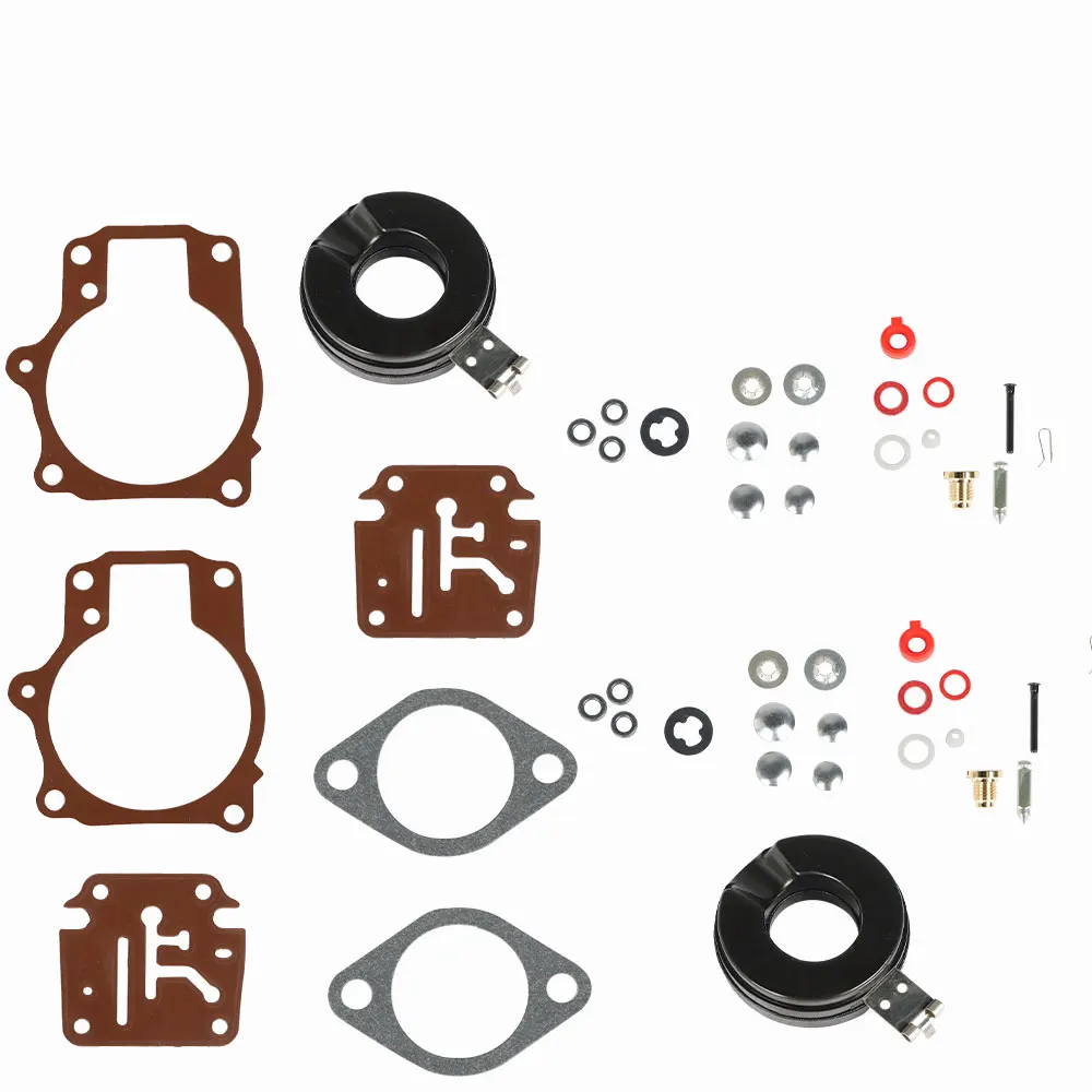 2 Pack 396701 Carburetor Repair Kit Replacement for Johnson Evinrude 18 20 25 28 30 35 40 45 48 50 55 60 65 70 75 HP