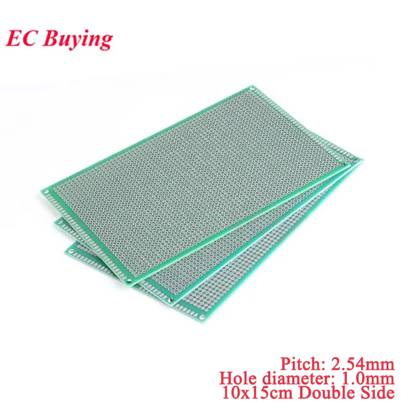 1Pc-3pcs 10x15 10x15cm Double Side Prototype PCB DIY Universal Printed Circuit Board 2.54mm Protoboard Hole Plate 100mm 150mm