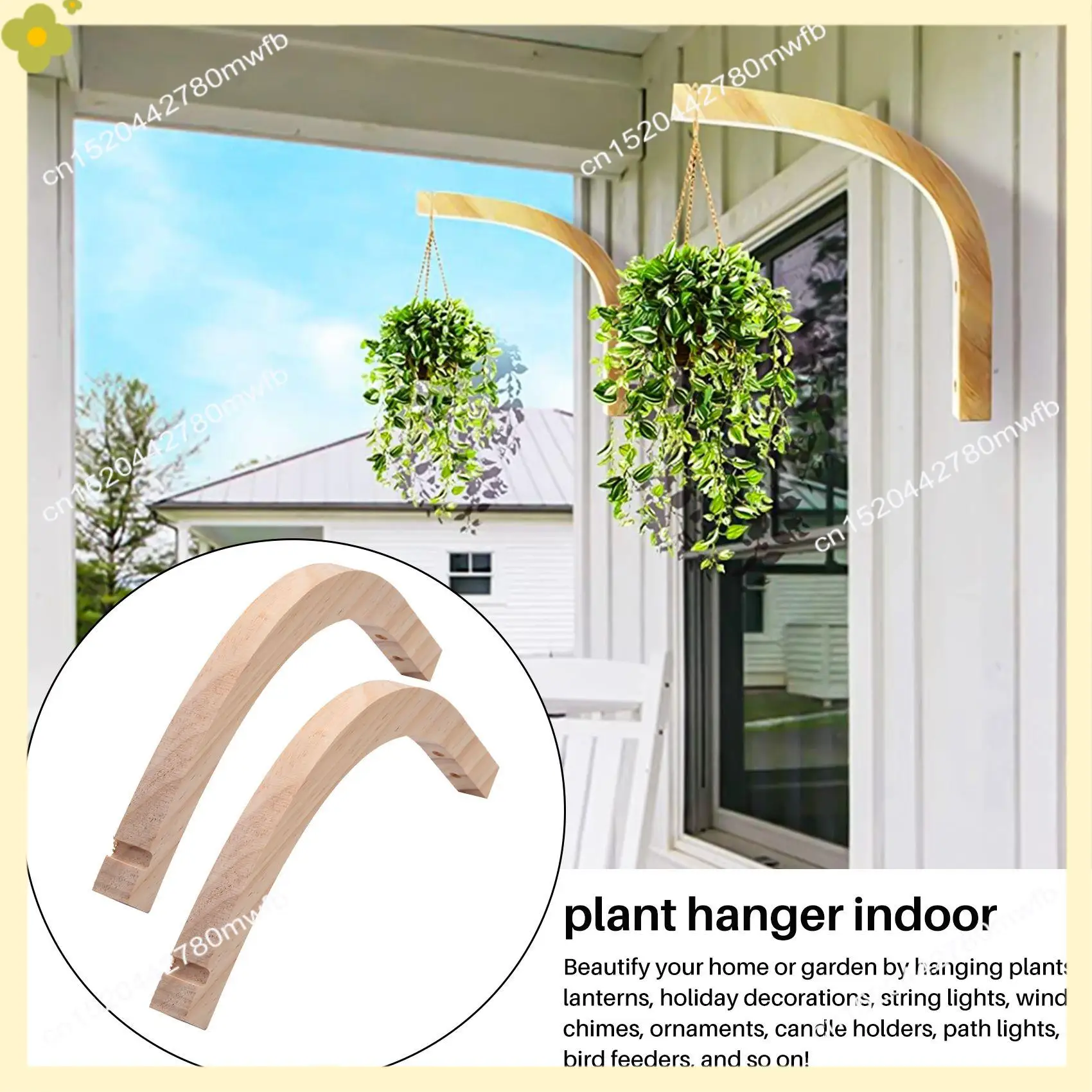 

LDHL Wooden Wall Hooks,Plant Hangers Indoor,Wall Mounted Plant Hooks For Hanging Plants,Flower Bracket,Wind Chimes Hooks
