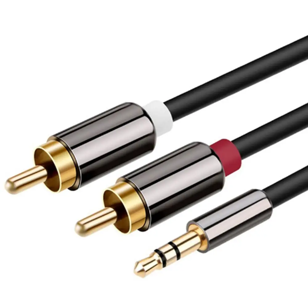 

DVD TV Headphone RCA Male Speaker Amplifier Audio Cable 3.5 To 2RCA RCA Cable Splitter