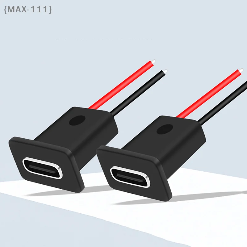 【F-MAX111】Type-C 2p Charging Socket Direct Compression Perforated Waterproof Power Socket With Cable Connector