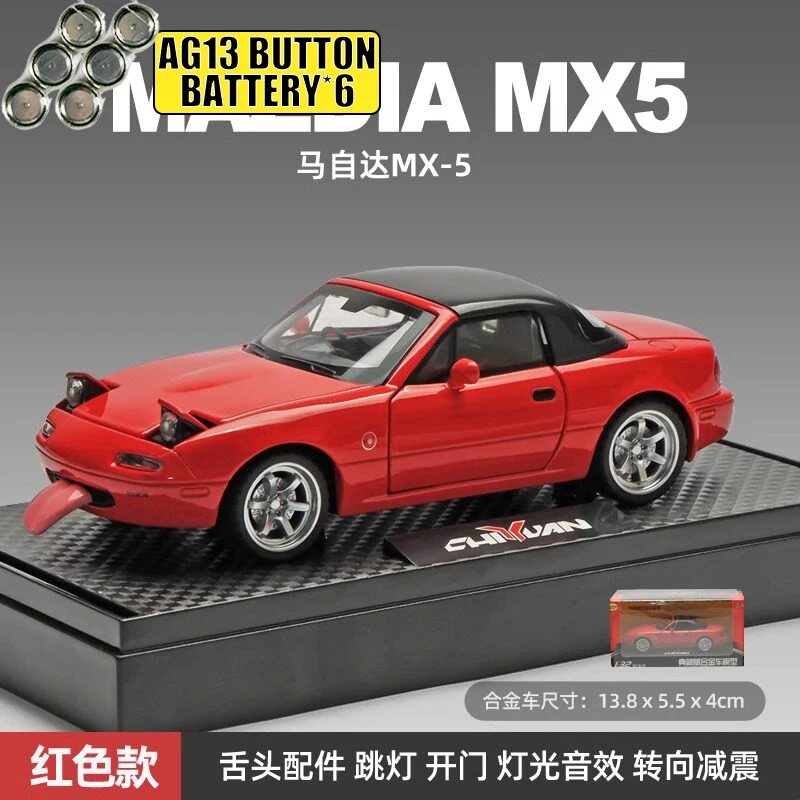 1:32 Mazda MX-5 Miata NA 1st 1989 Convertible Sports Car Alloy