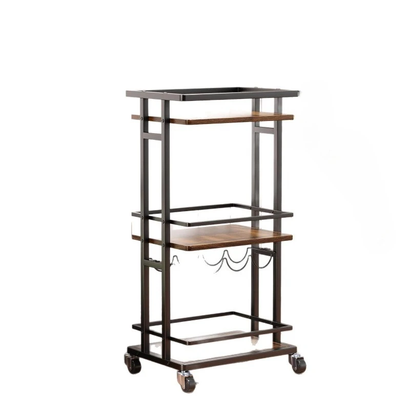 

Creative Multi-layer Red Wine Storage Display Rack Household Floor Standing Movable Storage Cart Red Wine Rack