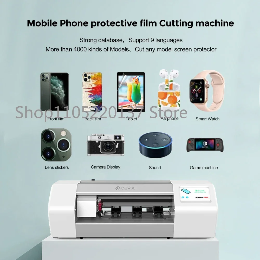 Devia ID skin TPU hydrogel privacy screen protector back skin film sticker cutting machine Full body protecter making cutter