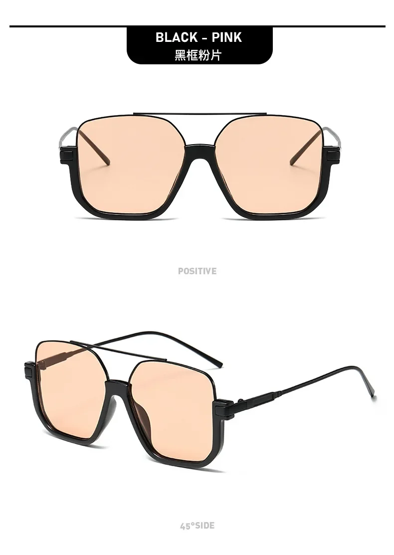 Double-Bridge Half-Frame Sunglasses — product information 13