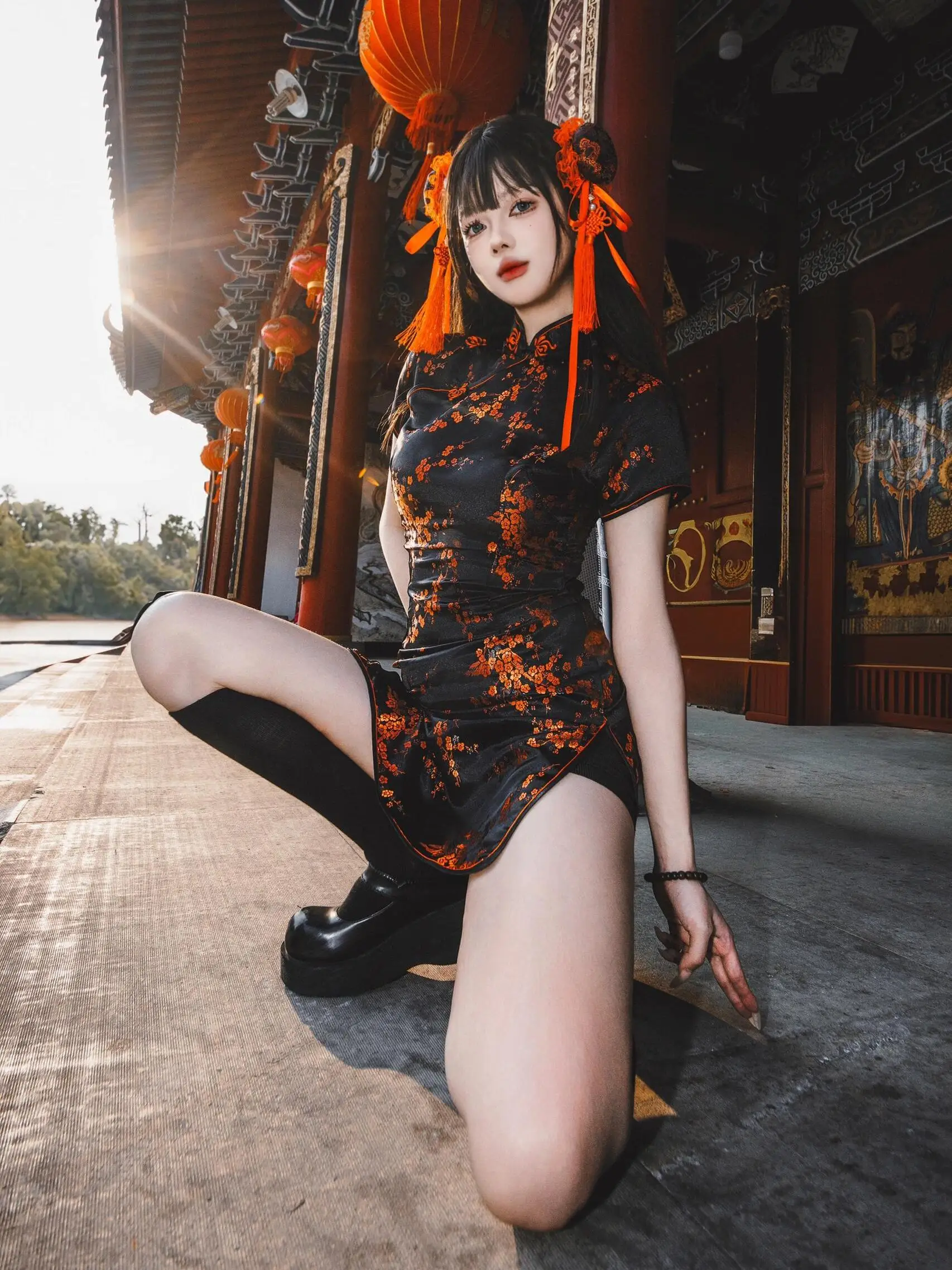 تنورة صينية جديدة من Sle Dr loween Cisas Cosplay orm تنورة خادمة ناعمة للفتيات ملابس يومية #5