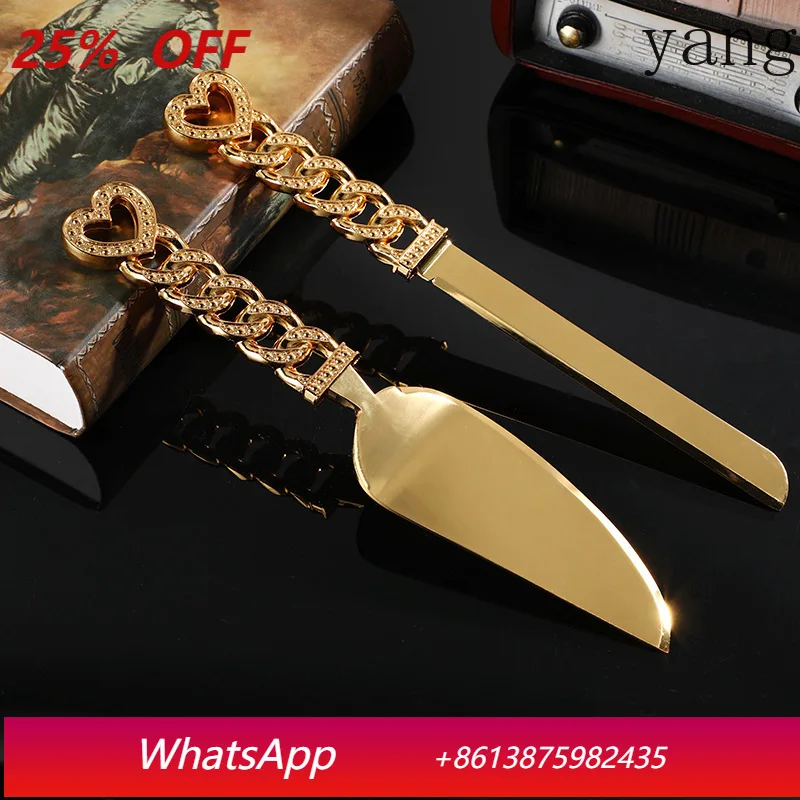 

CX Golden Light Luxury Love Pizza Cake Set European Western Restaurant Tabletop Tableware