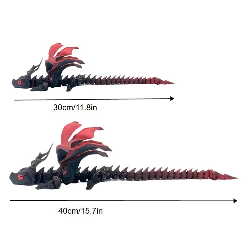 1PC Winged Wagen Drachen Figur Art Deco Drachen Skulptur Tabletop Tier Thema Dekor Geschenke 3D Gedruckt Drache Mit Flügeln
