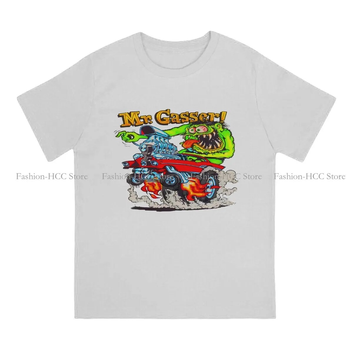 Rat Fink Polyester TShirts Mr.Gasser Print Homme T Shirt Funny Clothing