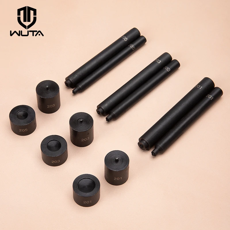 WUTA Professional Snap Fastener Buttons Setter Tool Kit Smooth Press Button Manual Installation Mold Black Antirust 10/12.5/15mm