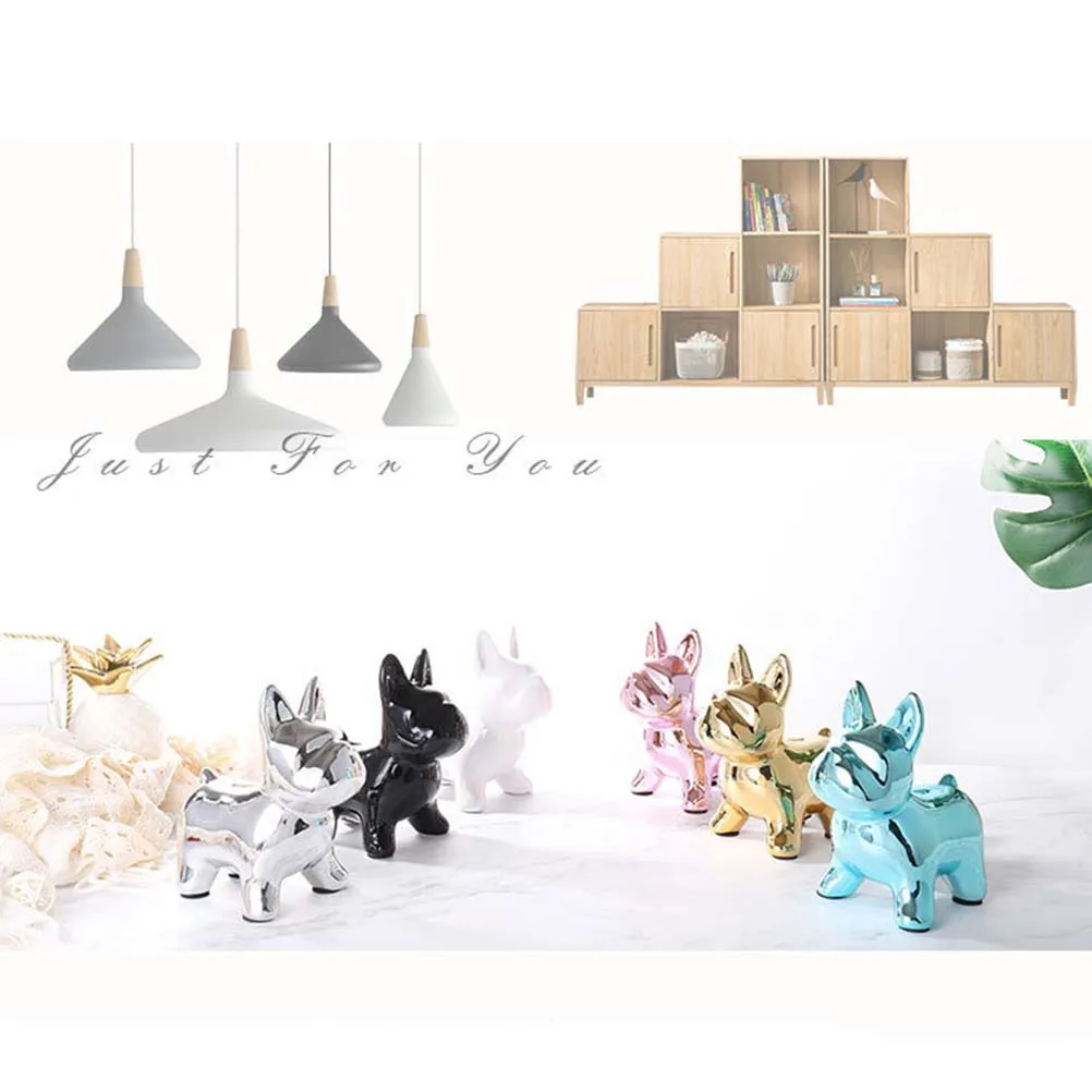 

1Pcs Ceramic Piggy Bank Black Smooth Solid Coin Saving Pot Nursery Desktop Decoration Money Pot for Kids Coin Bank