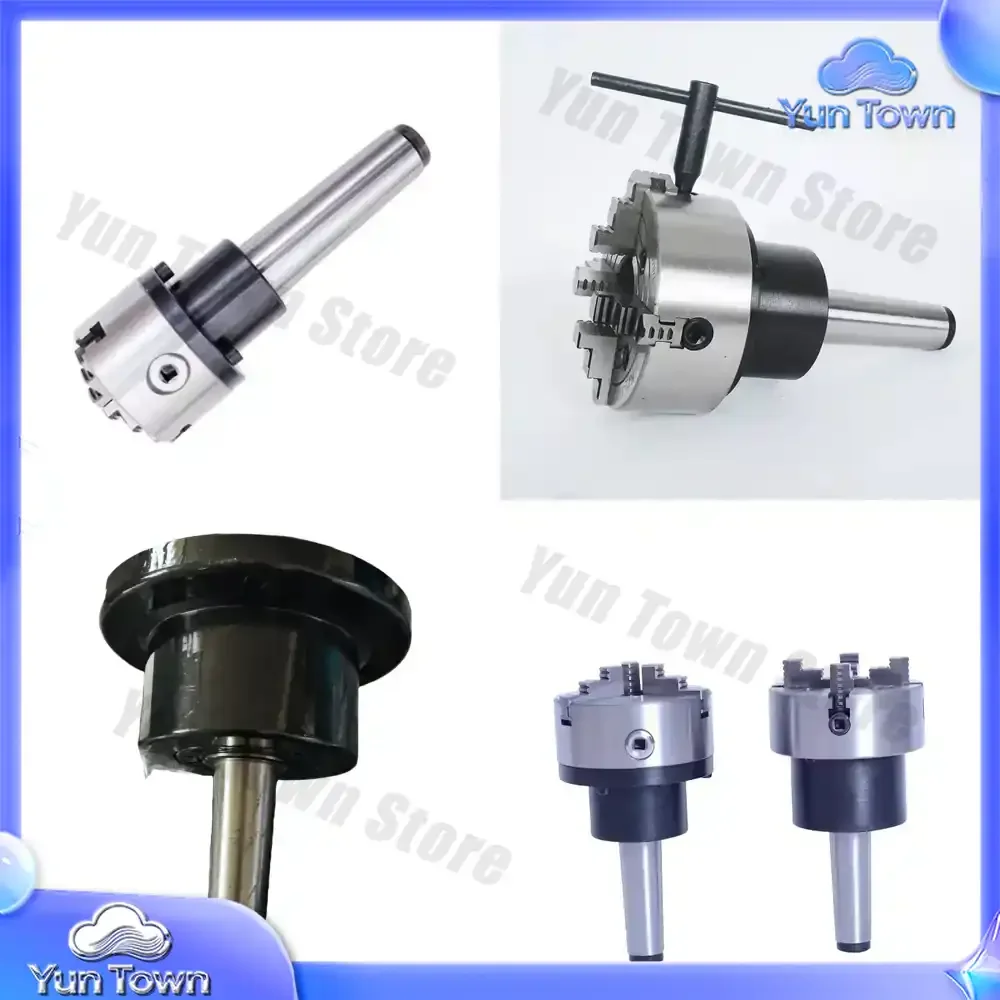 Morse Taper Arbor Rotary Chuck MT1 MT2 MT3 MT4 MT5 Fixed Chuck 3 Jaw 4 Jaw Chuck with MT Shank