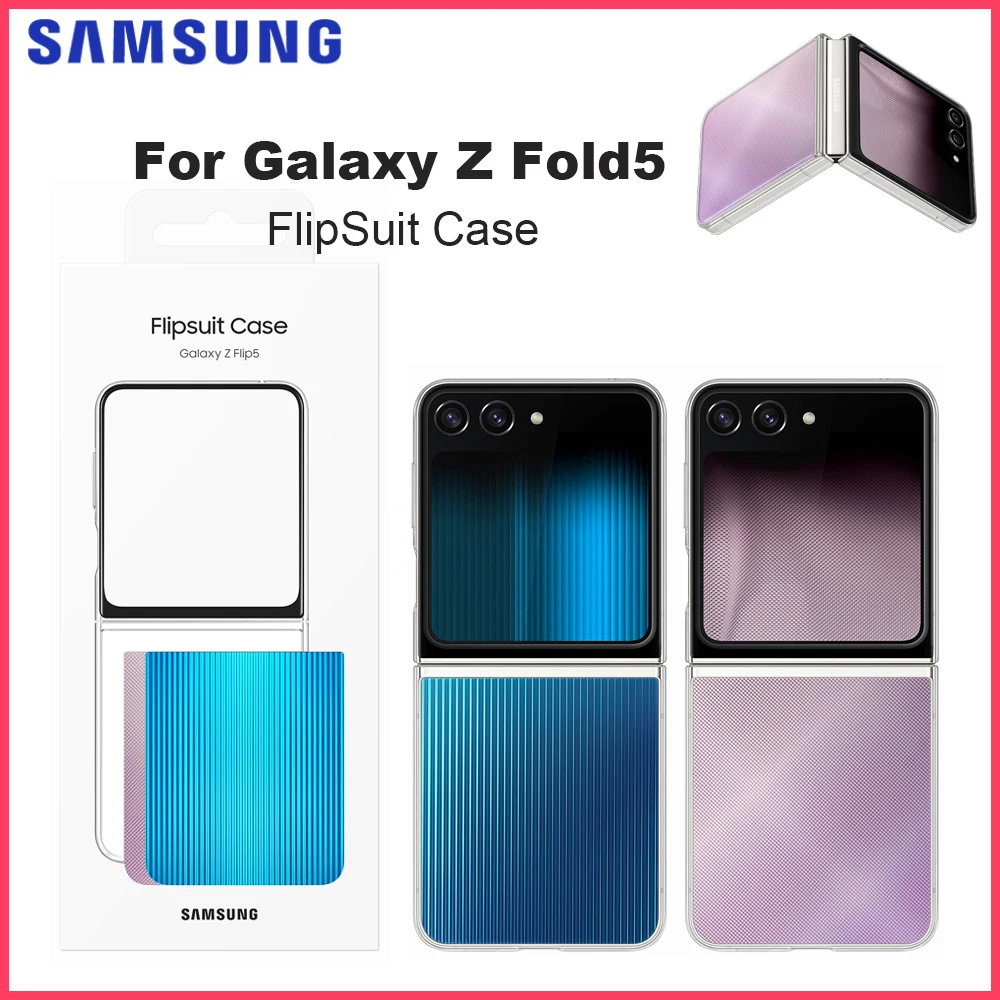 

Оригинальный Официальный чехол для Samsung Galaxy FlipSuit, чехол для смартфона Z Galaxy Flip5, прозрачный чехол для смартфона