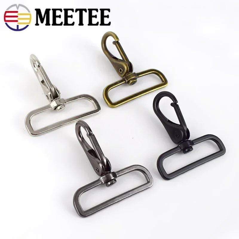 2/4Pcs 50mm Metal Leather Buckles Bag Strap Belt Swivel Hook Trigger Clip Buckle Hardware Clasp DIY Luggage Accessories BF403