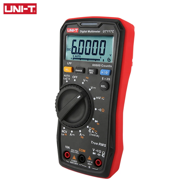 UNI-T UT117C High-precision True RMS Digital Multimeter AC/DC Current Voltage 600V 10A Auto-Range Tester