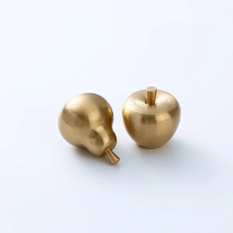 Creative brass handle Apple Sydney-shaped wardrobe door handle single-hole cabinet small handle