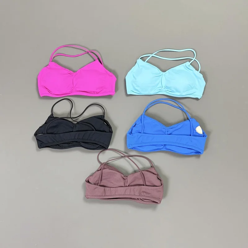 HISTELLO Seamless Yoga Bra Women Push Up Sports Bras Cross Back Open Back Sports Top Quick Dry Sexy Workout Running Crop Tops view 2