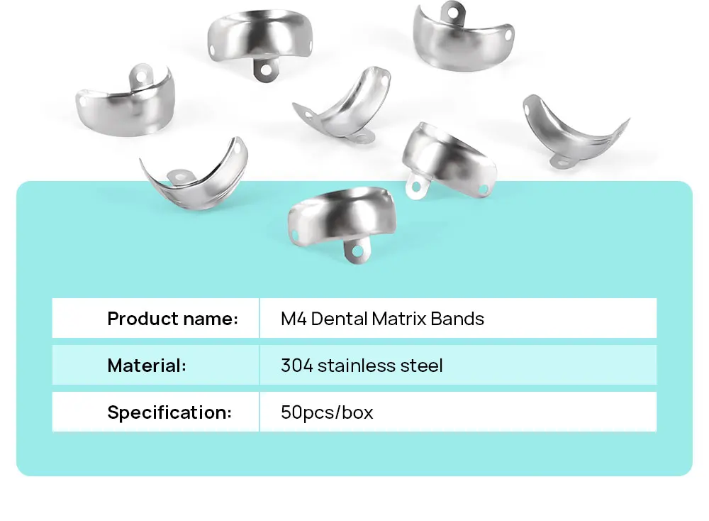 50 stücke AZDENT Dental Matrix Bands Schnitt Konturierte Metall Matrizen Matrix Für Zähne Ersatz Zahnarzt Werkzeug Zahnmedizin Material – Detail 9