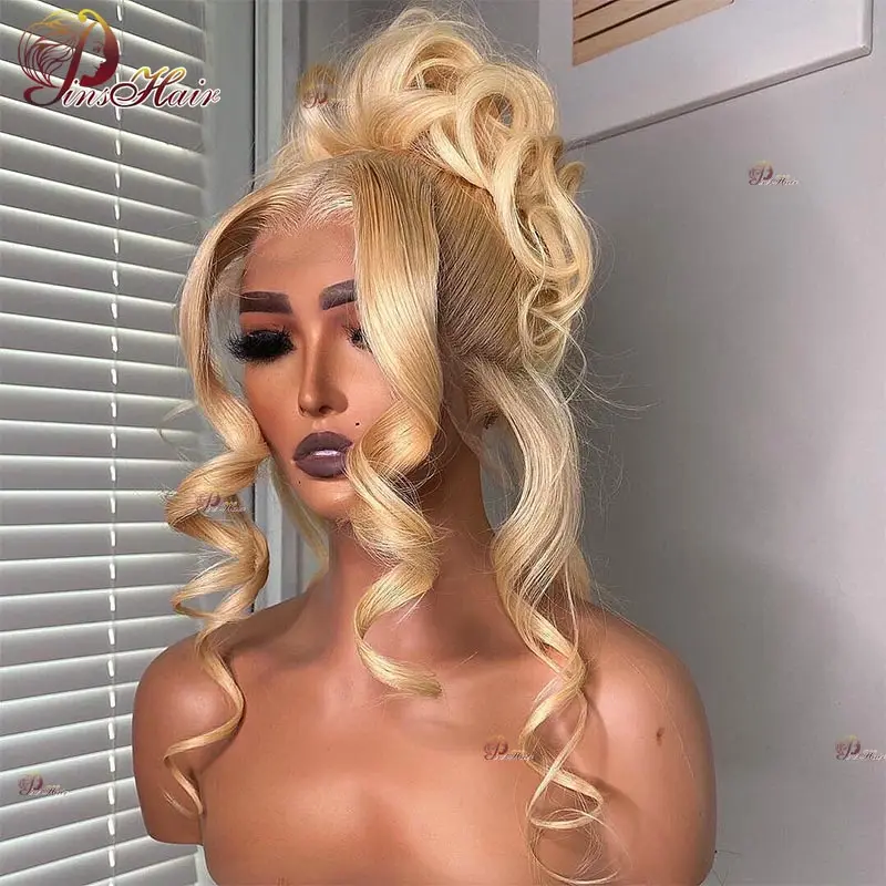 #27 Honey Blonde Lace Front Cabelo Humano Perucas Ginger Blonde Body Wave Peruca de Cabelo Humano 13X4 Transparente Lace Frontal Peruca para Mulheres