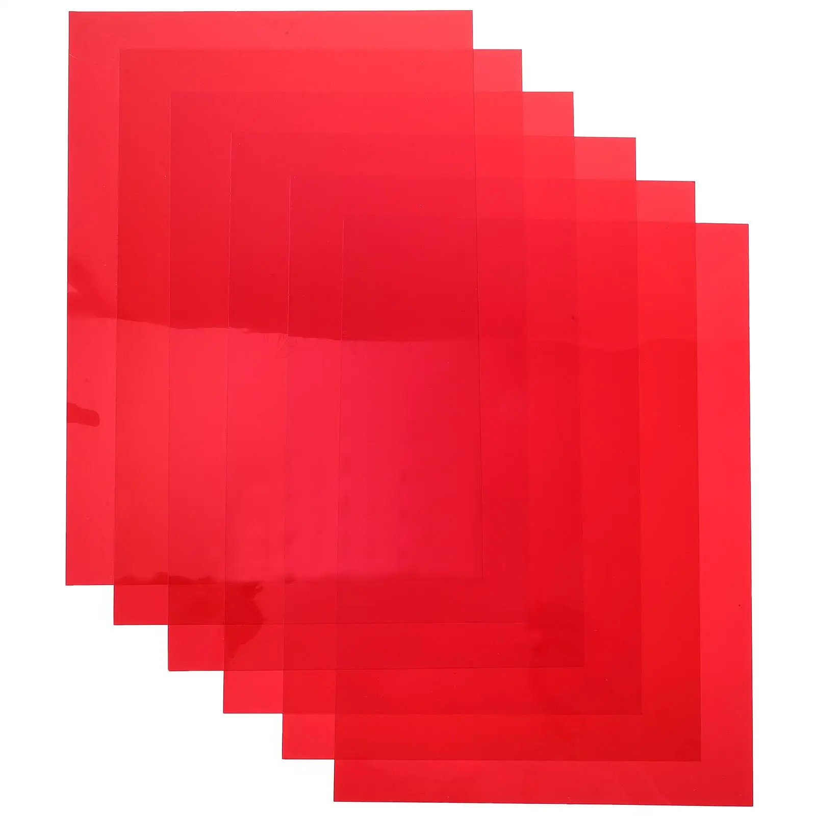 6 Pcs PVC Sheets Light Transmission Color Gels for Photography Flash Filter Plate Multipurpose Gel Memory Album Art Projects